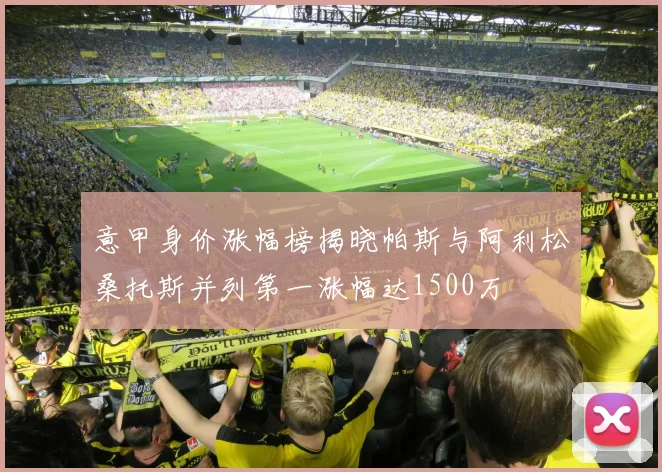 意甲身价涨幅榜揭晓帕斯与阿利松桑托斯并列第一涨幅达1500万